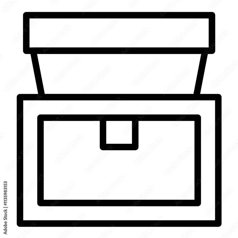Vector Design Treasure Chest Icon Style Vector Design Treasure Chest Icon Style