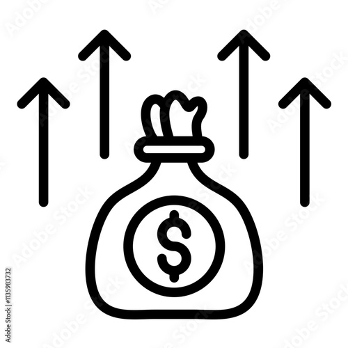 Vector Design Profit Icon Style