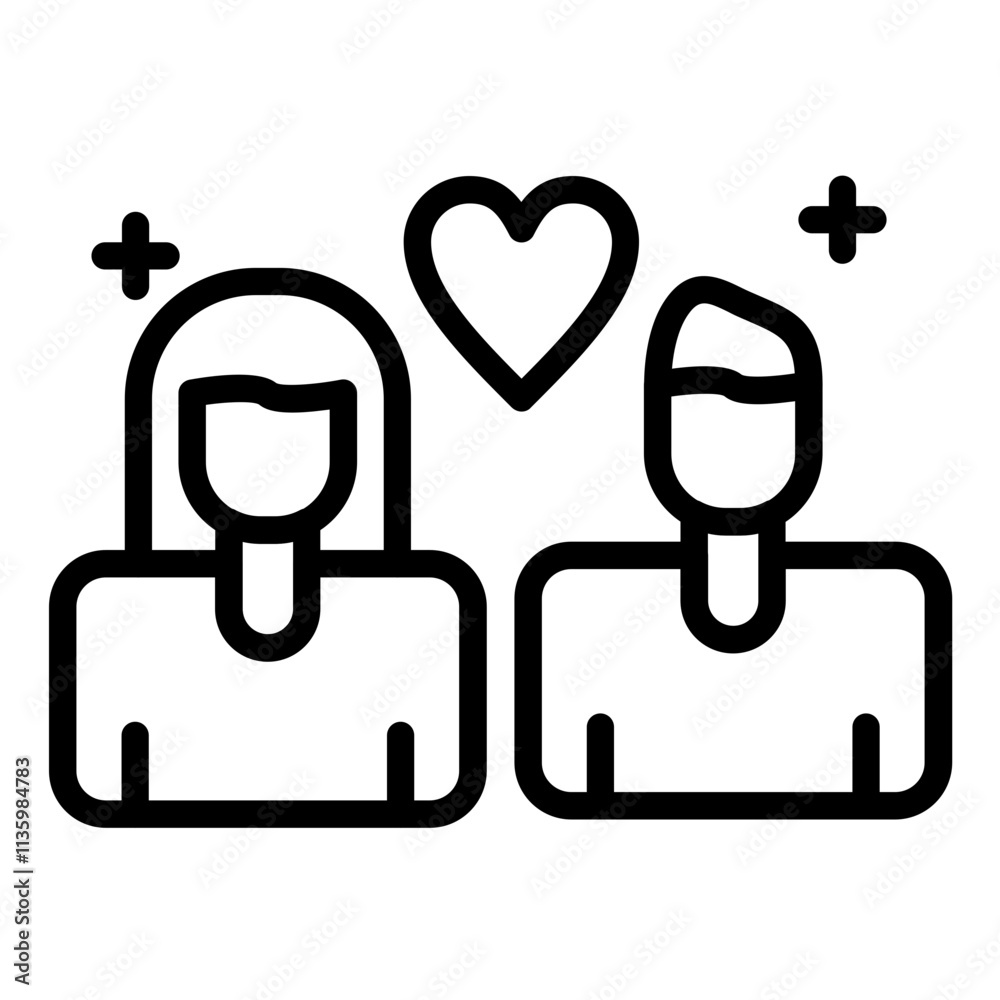 Vector Design Love Connection Icon Style Vector Design Love Connection Icon Style