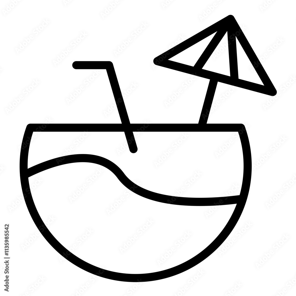 Fototapeta premium Vector Design Coconut Water Icon Style
