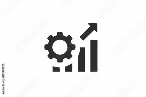 creative operational efficiency icon and logo vector illustration