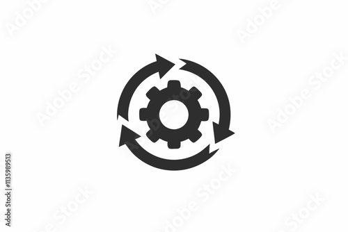 creative operational efficiency icon and logo vector illustration