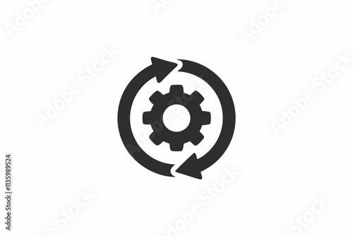 creative operational efficiency icon and logo vector illustration