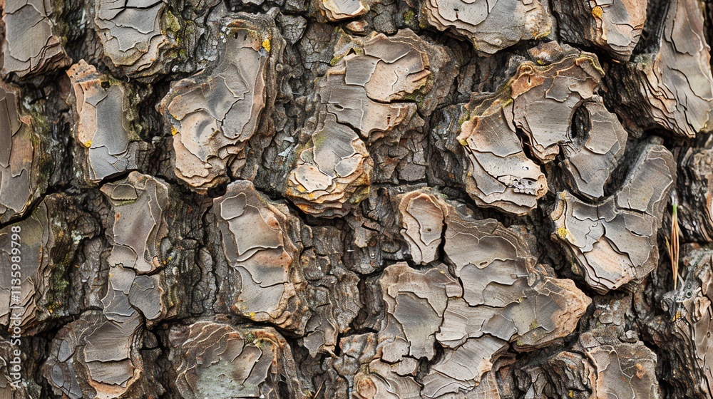 A close-up of the bark on a tree trunk. A close-up of the bark on a tree trunk.