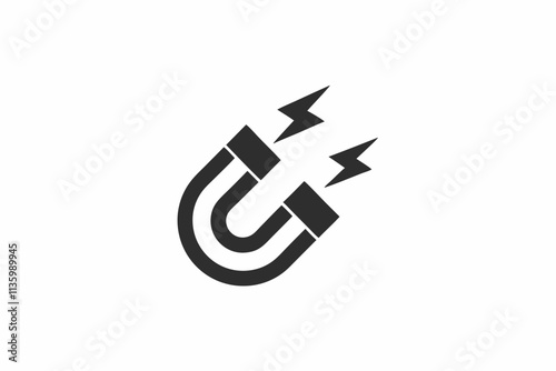 creative magnet icon and logo vector illustration