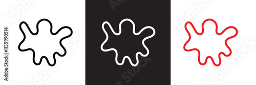 Dirty stained icon .  Vector illustration. isolated on white and black background. EPS 10
