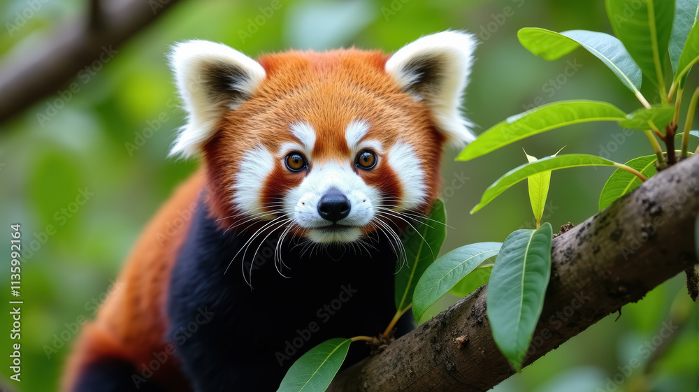 Red panda on branch Red panda on branch