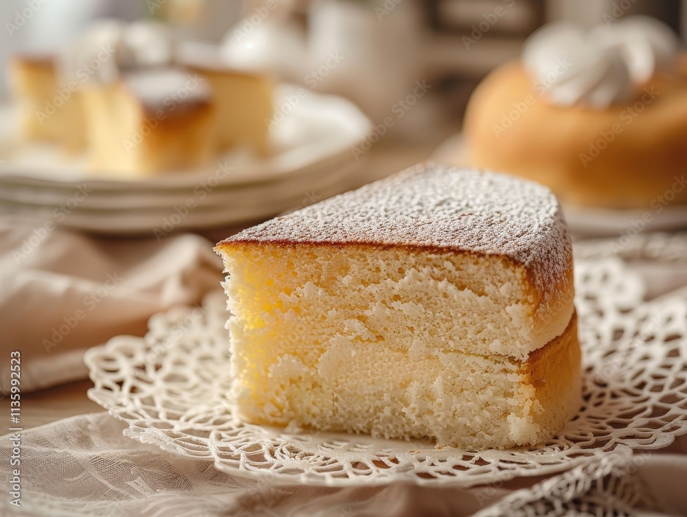 Close-Up of a Delicious Cheesecake Slice Close-Up of a Delicious Cheesecake Slice