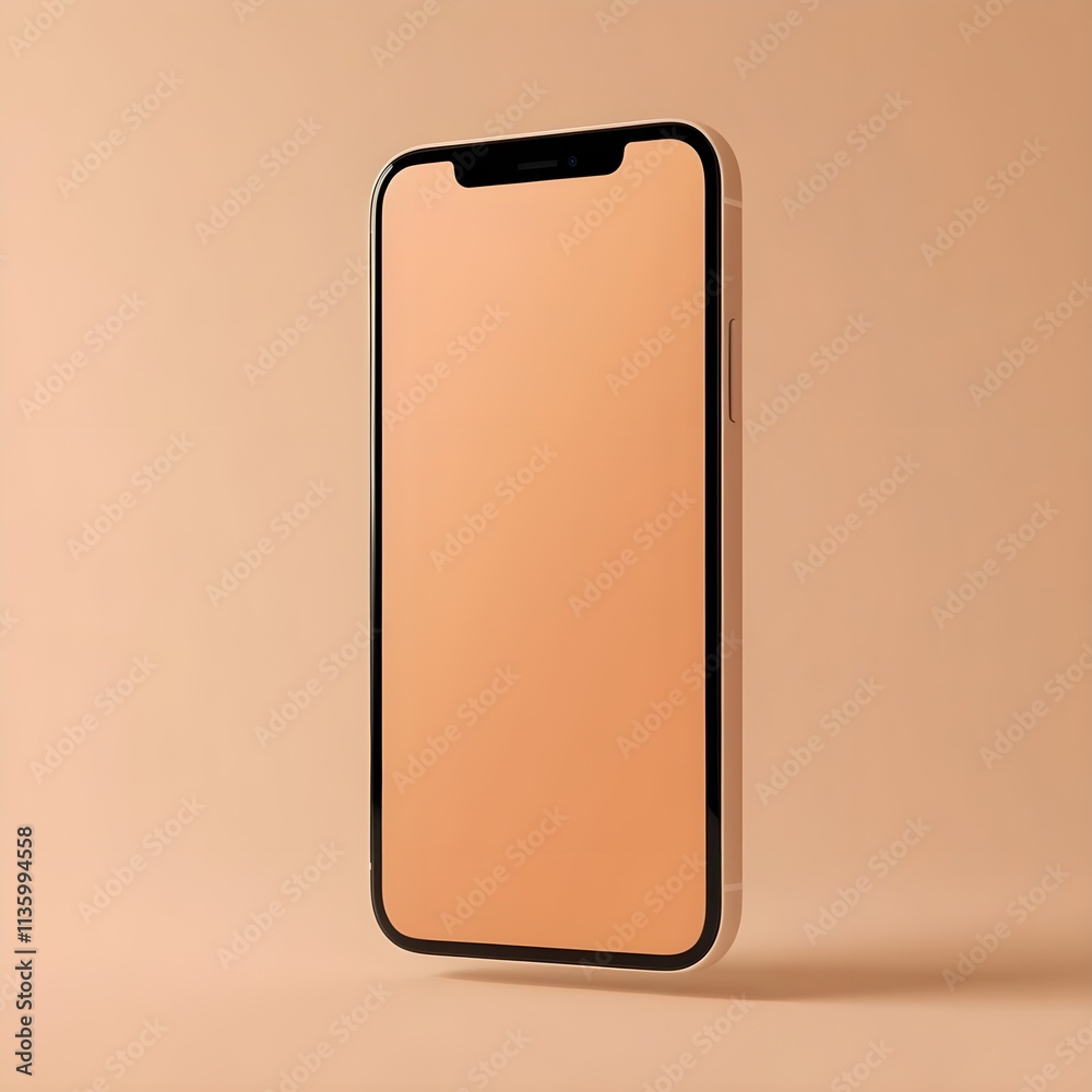 Mobile phone with oranges background Mobile phone with oranges background
