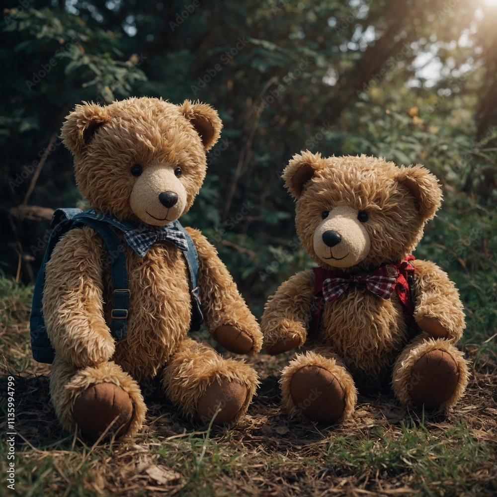 Write a dialogue between two teddy bears who are best friends.
Write a dialogue between two teddy bears who are best friends.