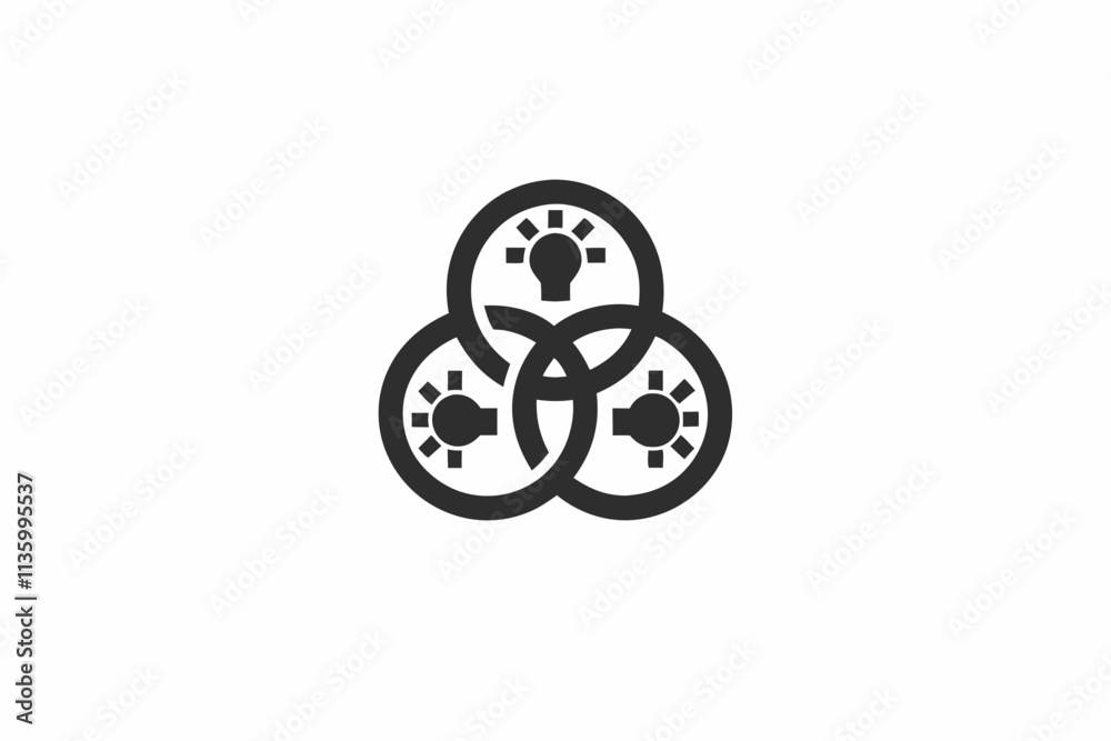 Obraz premium creative diagram icon and logo vector illustration