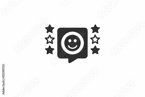 creative customer feedback icon and logo vector illustration