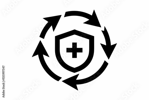 creative crisis management icon and logo vector illustration