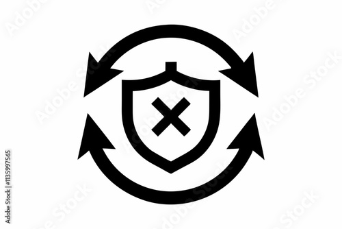 creative crisis management icon and logo vector illustration