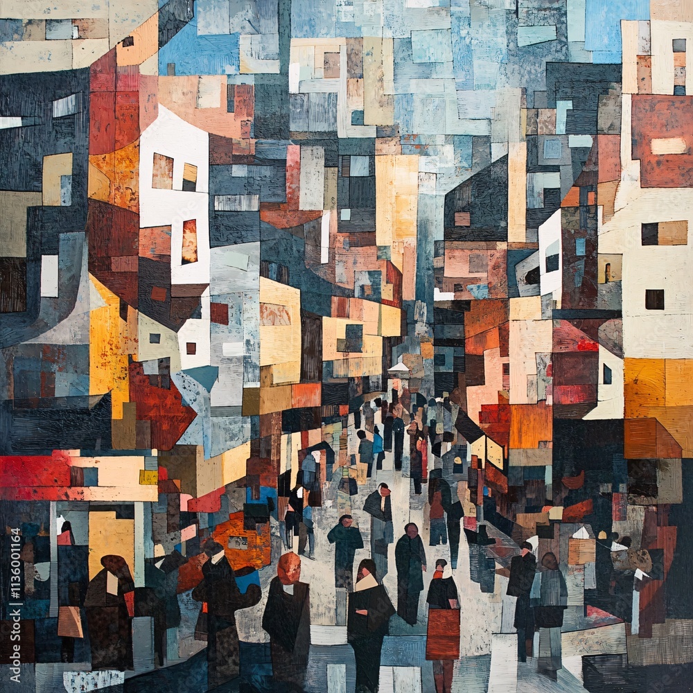 Obraz premium urban city street
