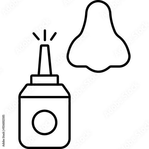 Nasal spray Vector icon