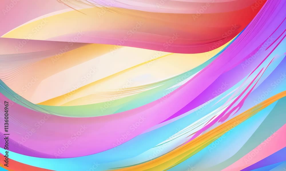 Animation colorful twirl gradient flowing wave smooth dynamic lines