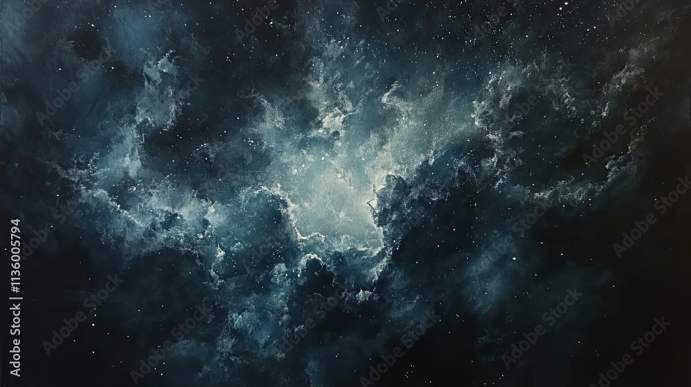 Celestial Canvas A Dark Nebula Painting Celestial Canvas A Dark Nebula Painting