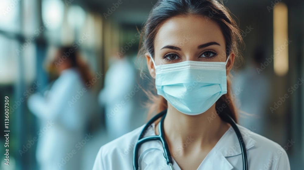 portrait of a doctor with mask portrait of a doctor with mask