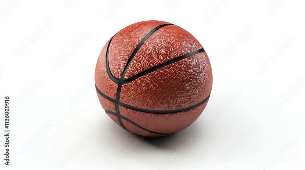 A basketball on a white background.