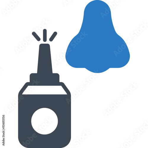 Nasal spray vector icon