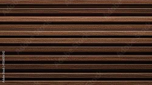 Close-up of a wall or panel with horizontal grooved wooden slats.