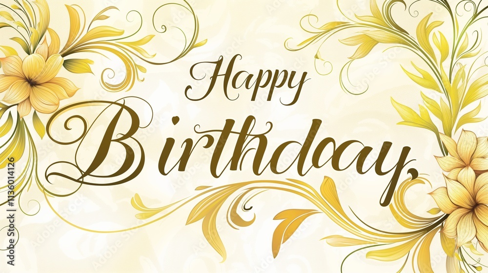 Obraz premium happy birthday gifts wishes card