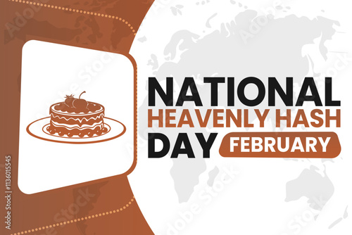 NATIONAL HEAVENLY HASH DAY Vector Illustration background on february