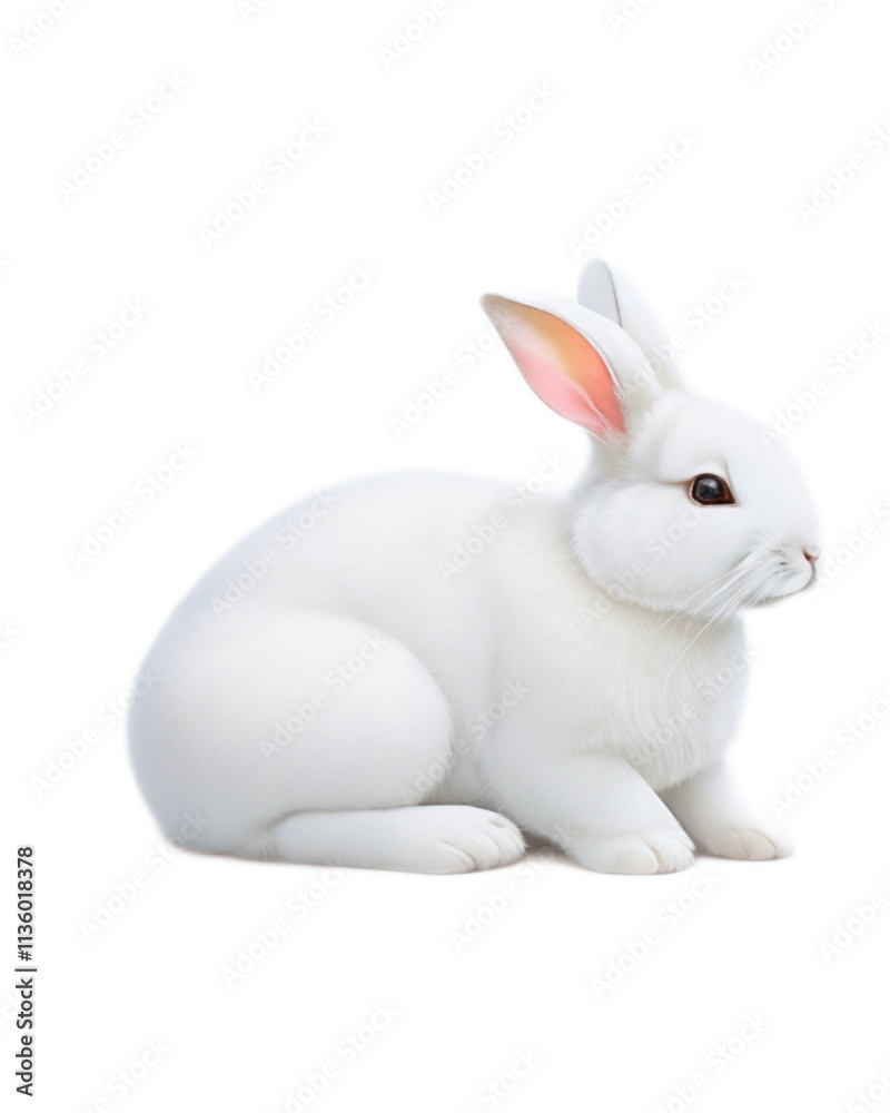 Obraz premium white rabbit isolated on white
