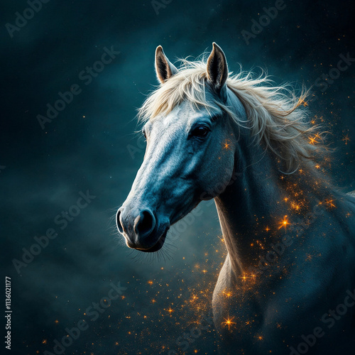 Concept photo of a horse with space for text photo