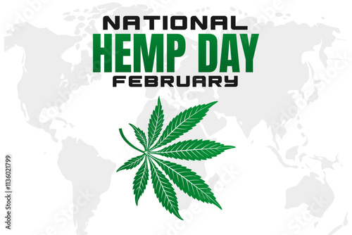 NATIONAL HEMP DAY Vector Illustration background