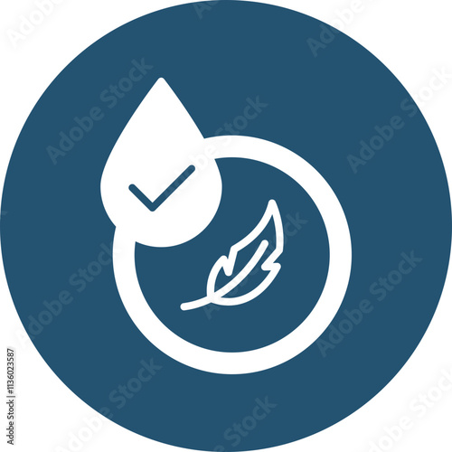 Hypoallergenic vector icon with background 
