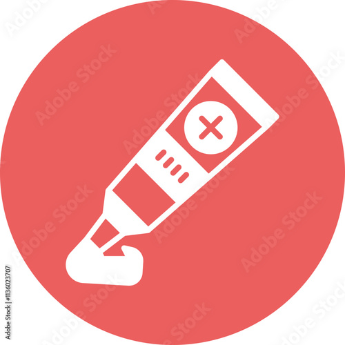 Ointment vector icon with background 