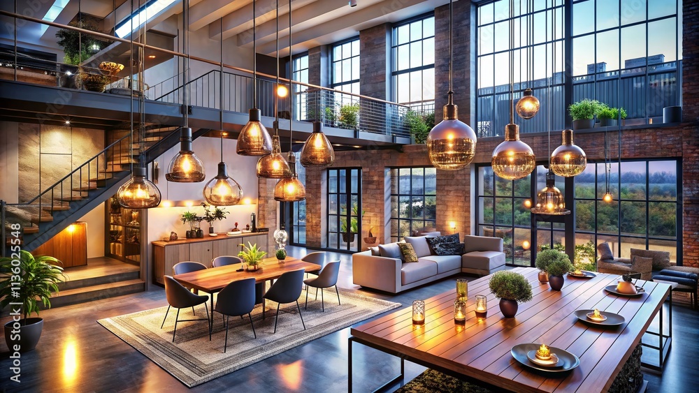 Aerial Chic Industrial Home Lighting Concept Art: Wallpaper Background Design Aerial Chic Industrial Home Lighting Concept Art: Wallpaper Background Design