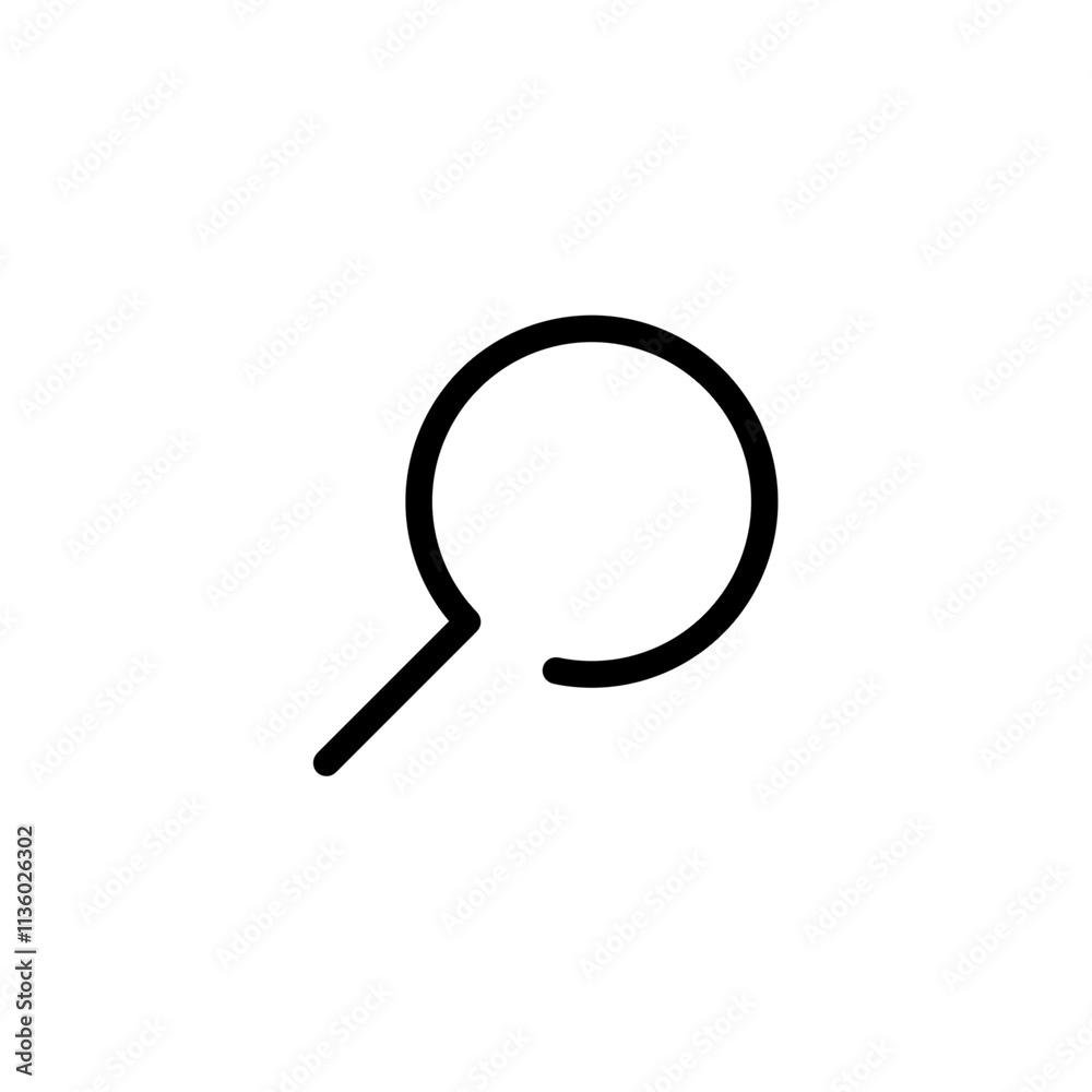 Search magnifying glass line icon with simple and modern design for web Search magnifying glass line icon with simple and modern design for web