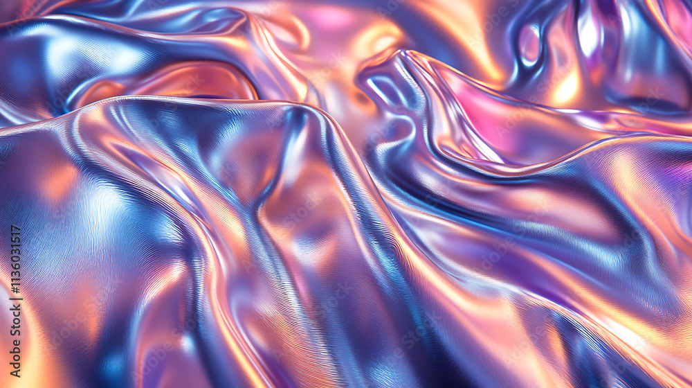 Obraz premium Dynamic Metallic Gradient with Rose Gold and Cyan