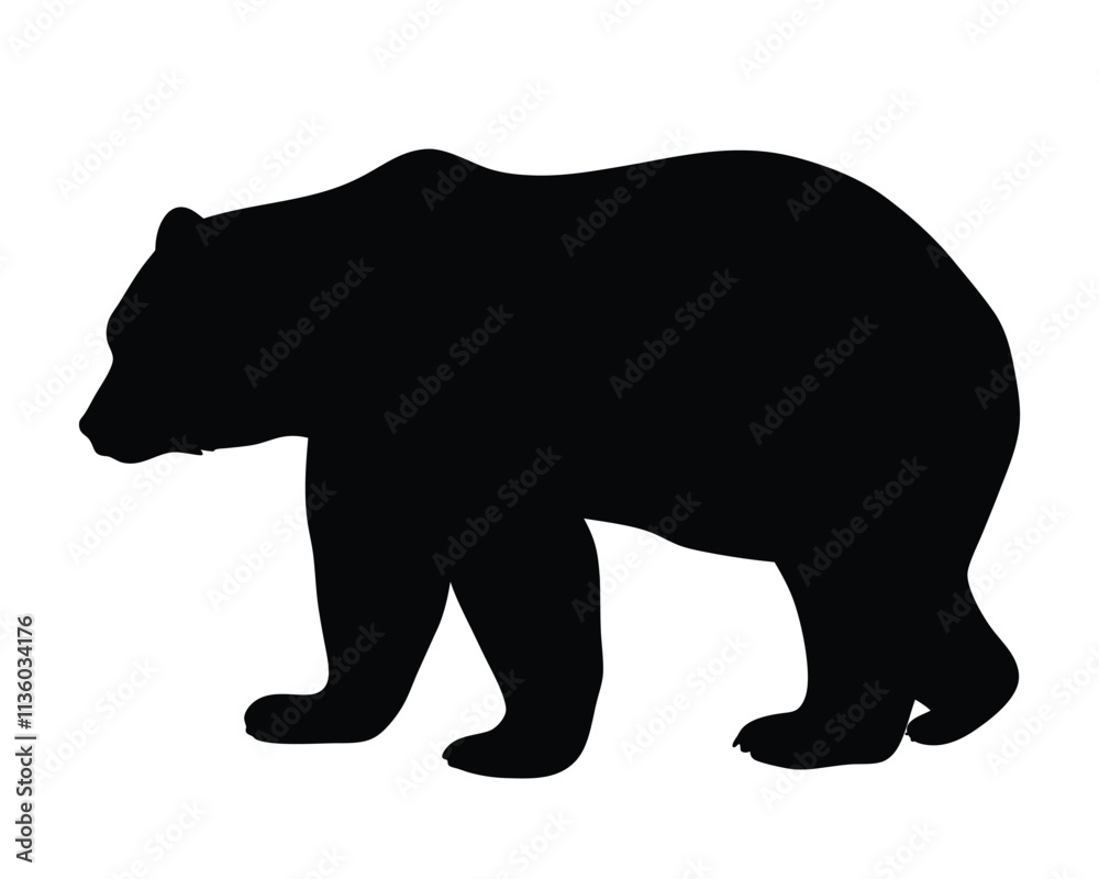 Bear black silhouette illustration Bear black silhouette illustration
