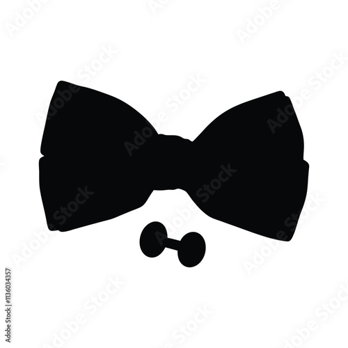 Bowtie and cufflinks silhouette