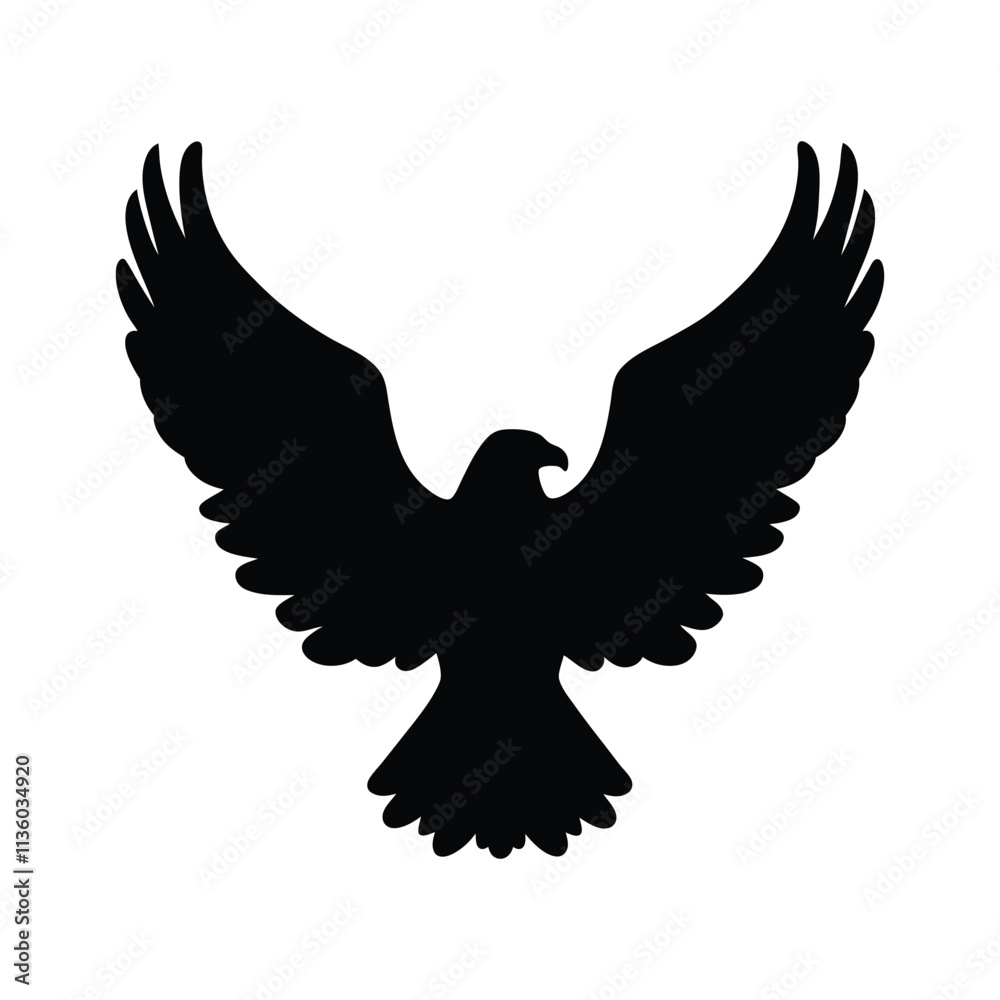 Obraz premium Eagle vector silhouette illustration