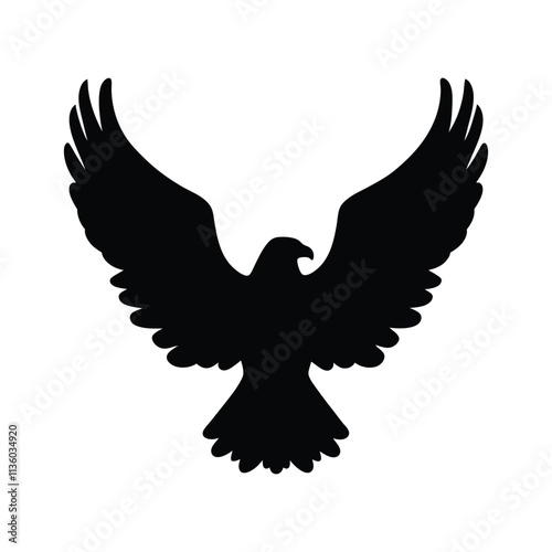 Eagle vector silhouette illustration