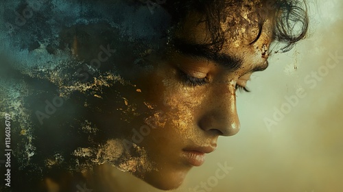Golden Youth: A Surreal Portrait of Melancholy
