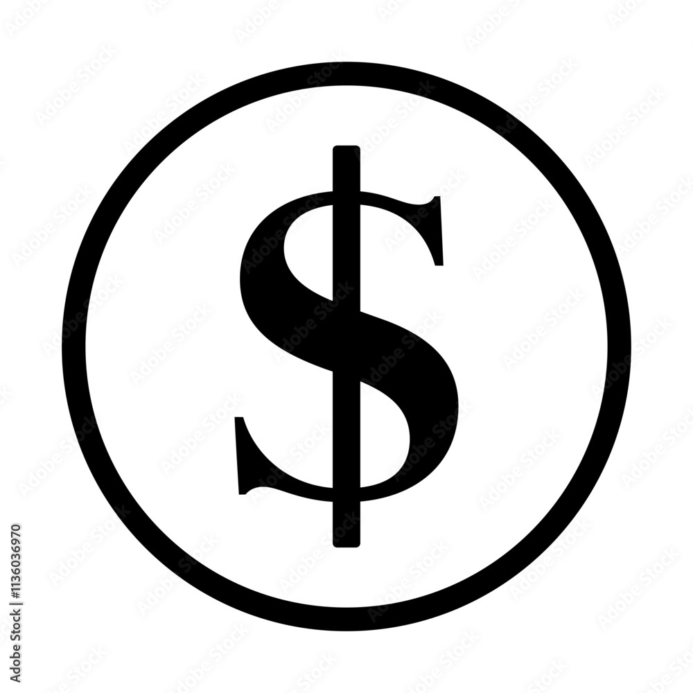 symbol dolara ikona, grafika wektorowa symbol dolara ikona, grafika wektorowa