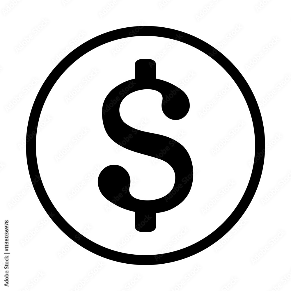 symbol dolara ikona, grafika wektorowa symbol dolara ikona, grafika wektorowa
