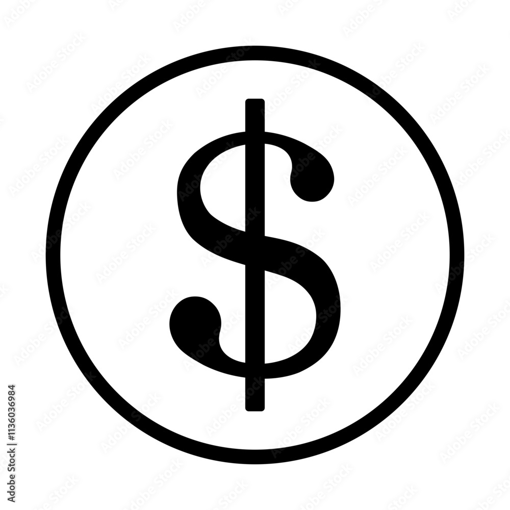 symbol dolara ikona, grafika wektorowa symbol dolara ikona, grafika wektorowa