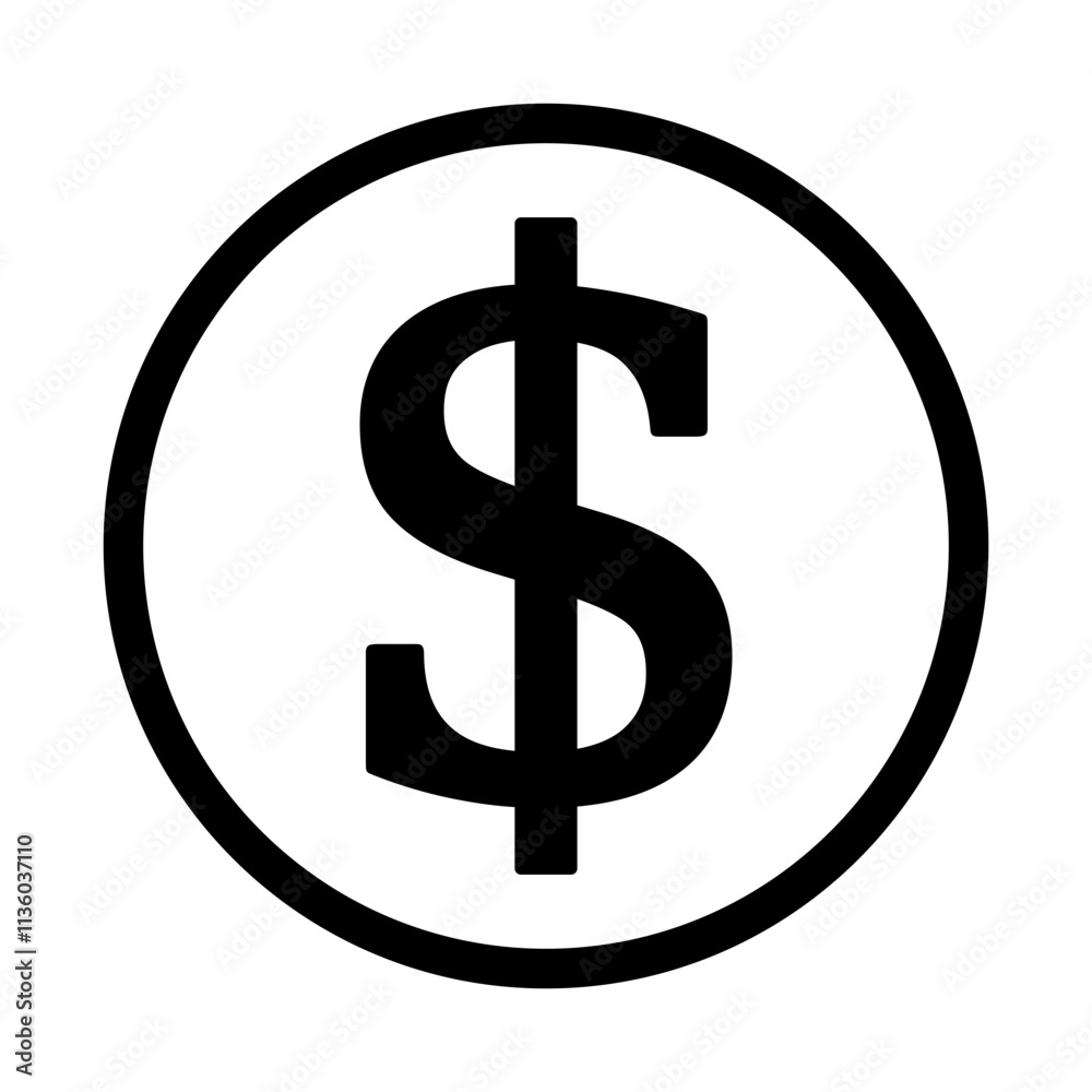 symbol dolara ikona, grafika wektorowa symbol dolara ikona, grafika wektorowa