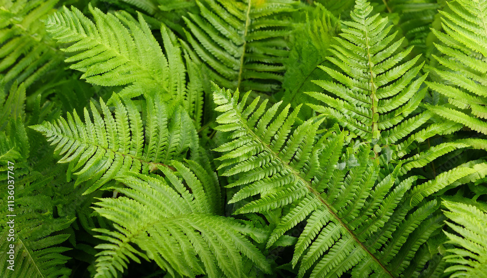 Natural green fern leaves background. Bright foliage making an ideal backdrop for organic products presentation. Environment conservation concept. Natural green fern leaves background. Bright foliage making an ideal backdrop for organic products presentation. Environment conservation concept.