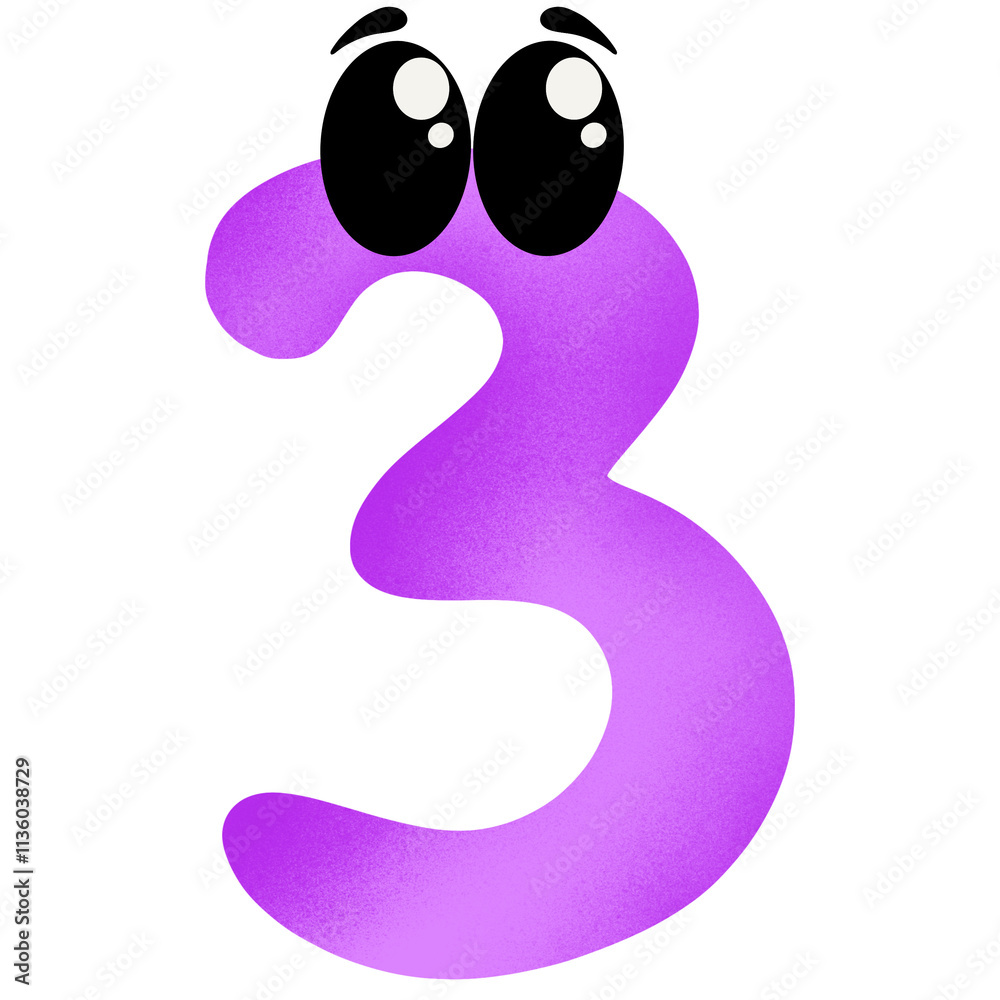 Obraz premium pink and blue number