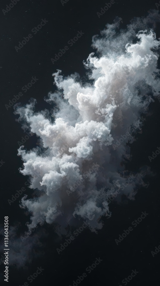 Abstract cosmic dust cloud swirling in dark space, black, dramatic Abstract cosmic dust cloud swirling in dark space, black, dramatic