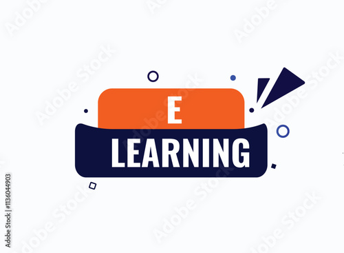 E learning , clock, button, vector, banner template, website, design,
