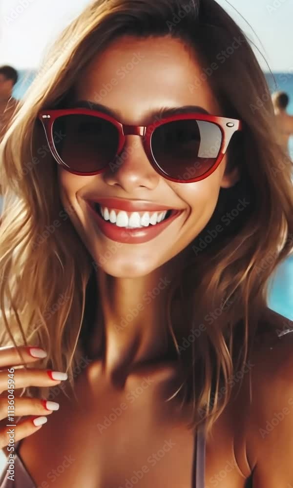 Bright smiles and sunny vibes at the beach during a perfect summer day filled with laughter and joy Bright smiles and sunny vibes at the beach during a perfect summer day filled with laughter and joy